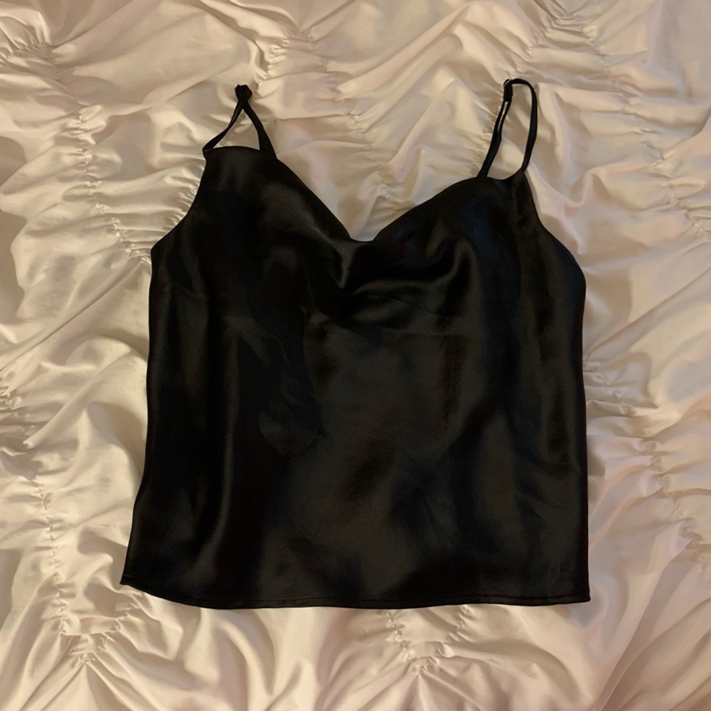 Satin Cowl Neck Tank top